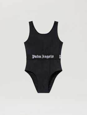 PALM ANGELS Logo Band Swimsuit NERO/BLACK PGFC002S26JER001