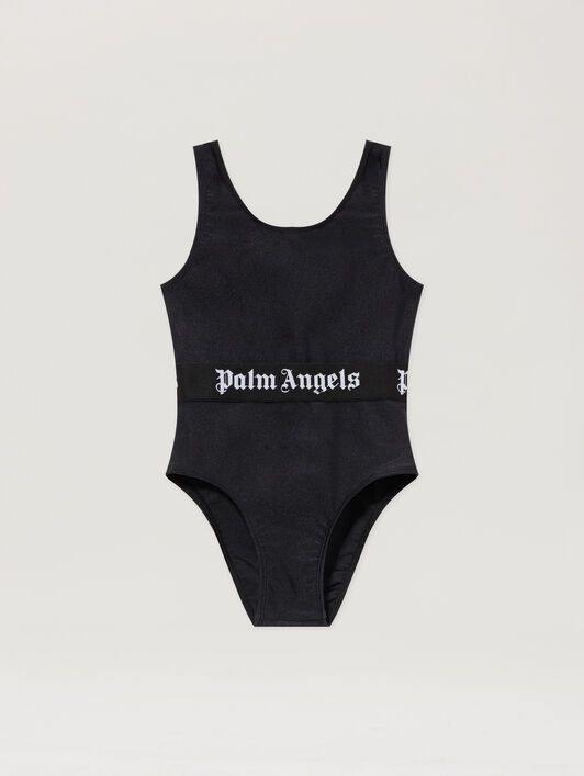 PALM ANGELS Logo Band Swimsuit NERO/BLACK PGFC002S26JER001