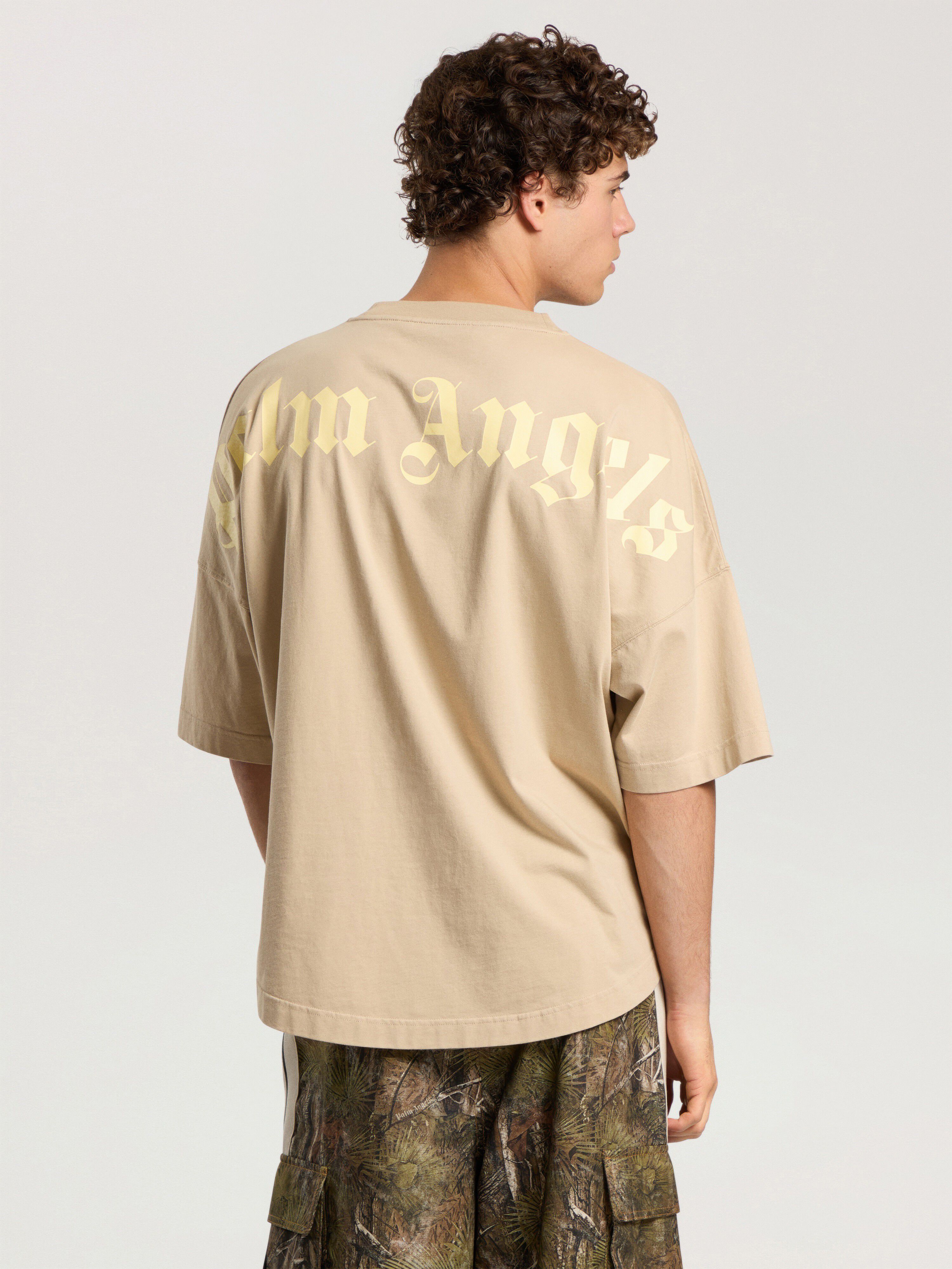 Classic Logo Oversized T-Shirt PALM ANGELS Classic Logo Oversized T-Shirt KAKI - LIGHT YELLOW PAMAA05F26JR02
