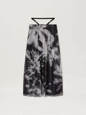 PALM ANGELS  Blueprint palms skirt RED - RED PWCC085S25FAB001