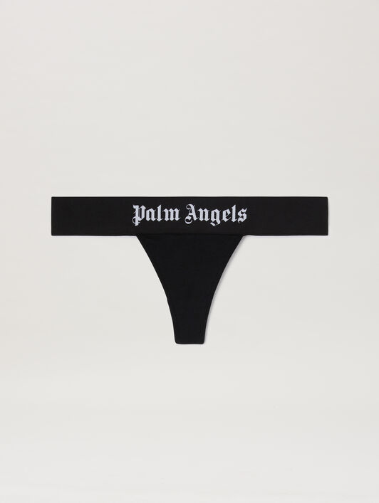 Logo band Thong PALM ANGELS Logo band Thong BLACK PWUF001C99FAB003
