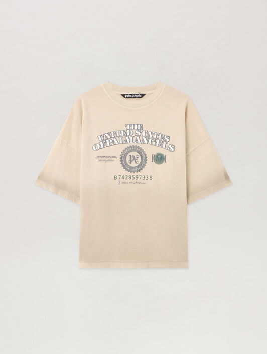 Pa Dollar Loose T-Shirt PALM ANGELS Pa Dollar Loose T-Shirt IVORY - BLACK PMAA10DF25JER003