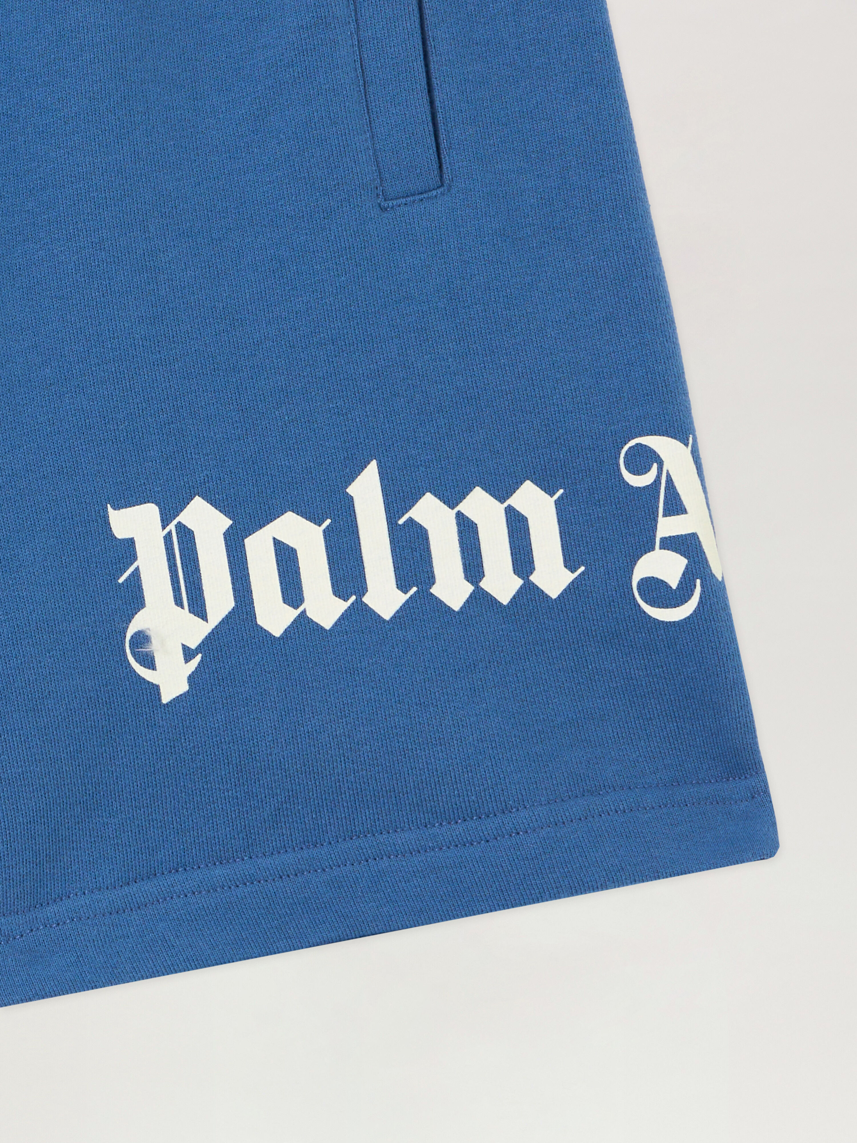PALM ANGELS Overlogo Sweatshort BLU/BLUE PBCI006S26FLE001