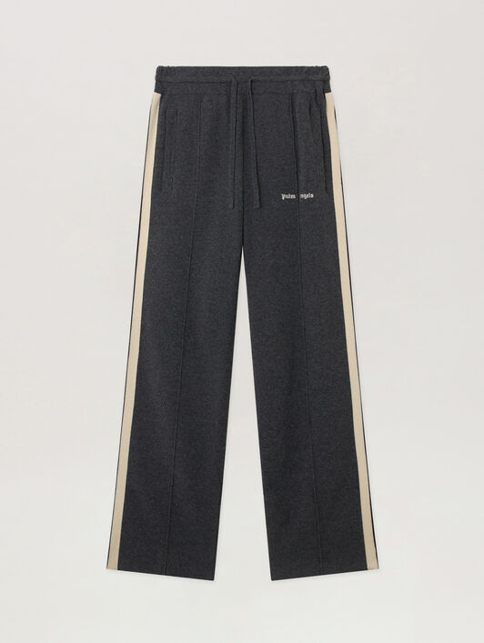 Classic Logo Knit Track Pants PALM ANGELS Classic Logo Knit Track Pants DARK GREY - OFF WHITE PMHG023F25KNI001