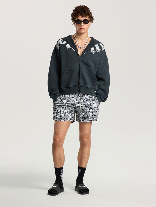 Palm Waves Swim Shorts PALM ANGELS Palm Waves Swim Shorts BLACK - OFF WHITE PAMFD03F26FB01