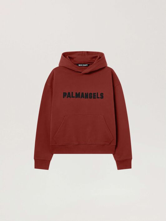 PALM ANGELS Palm Hills Regular Hoodie BRICK RED - BLACK PAMBB03W26FL07