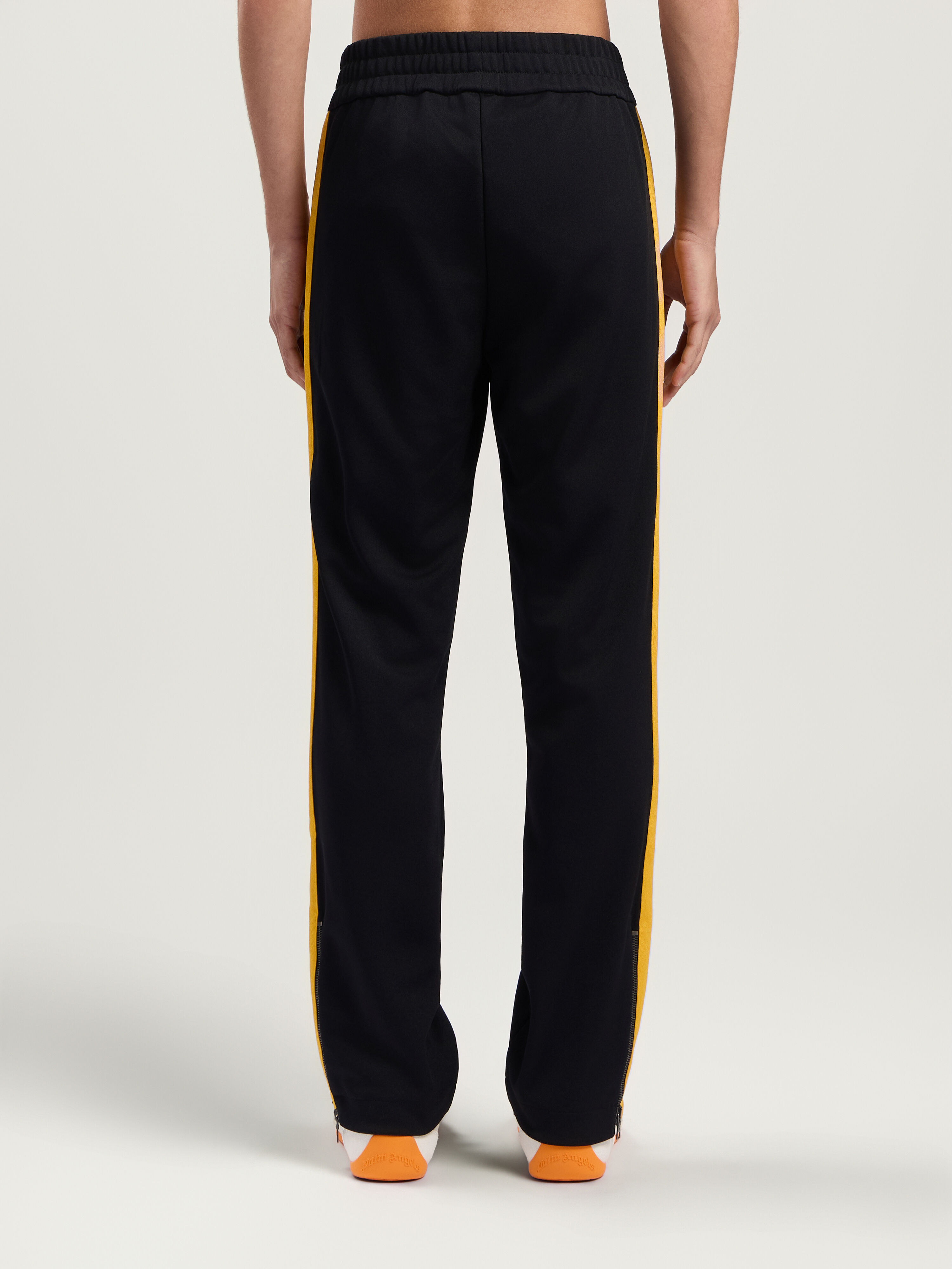 PALM ANGELS Classic Logo Color Track Pants BLACK - YELLOW PMCJ020F25FAB001