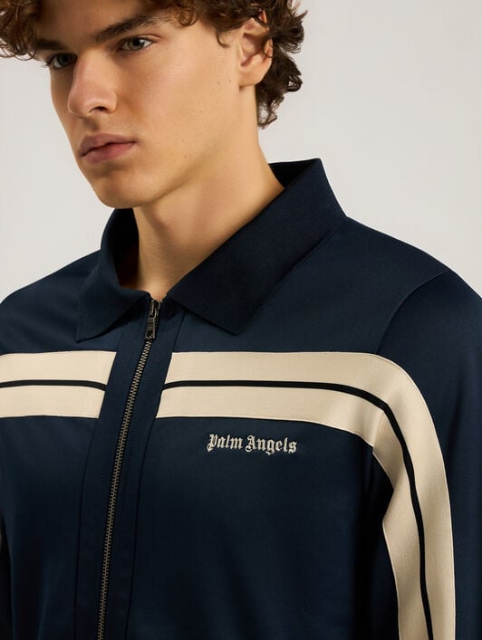 Heritage Logo Track Jacket PALM ANGELS Heritage Logo Track Jacket NAVY BLUE - OFF WHITE PAMBD03F26FB01
