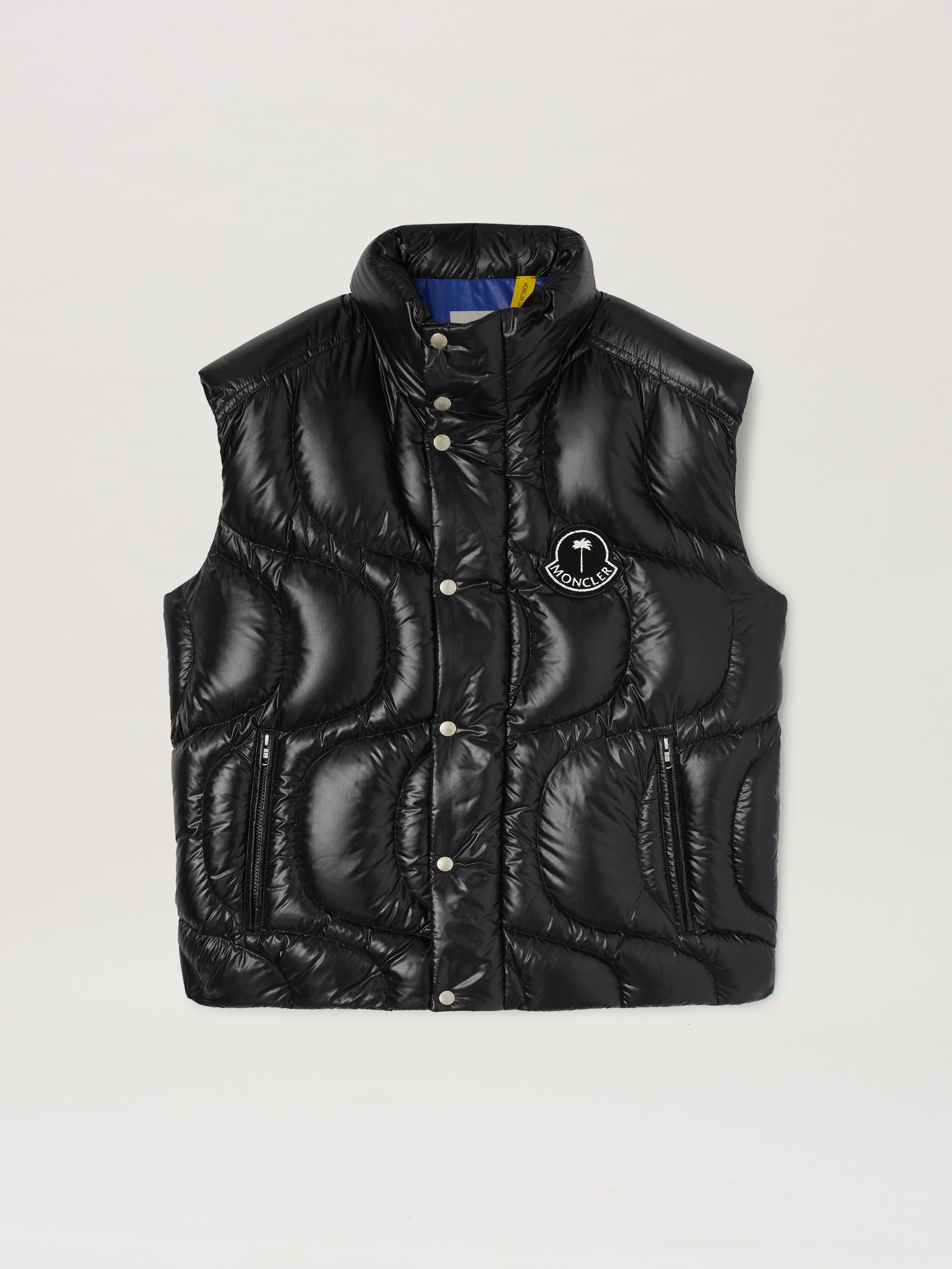 PALM ANGELS  Gwenyth Down Vest Moncler x Palm Angels BLACK - BLACK PMEX016T25FAB001