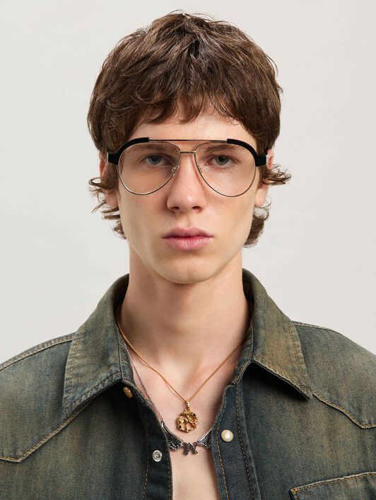 PALM ANGELS  Style 18 eyewear BLACK - NO COLOR PERJ018S25PLA001