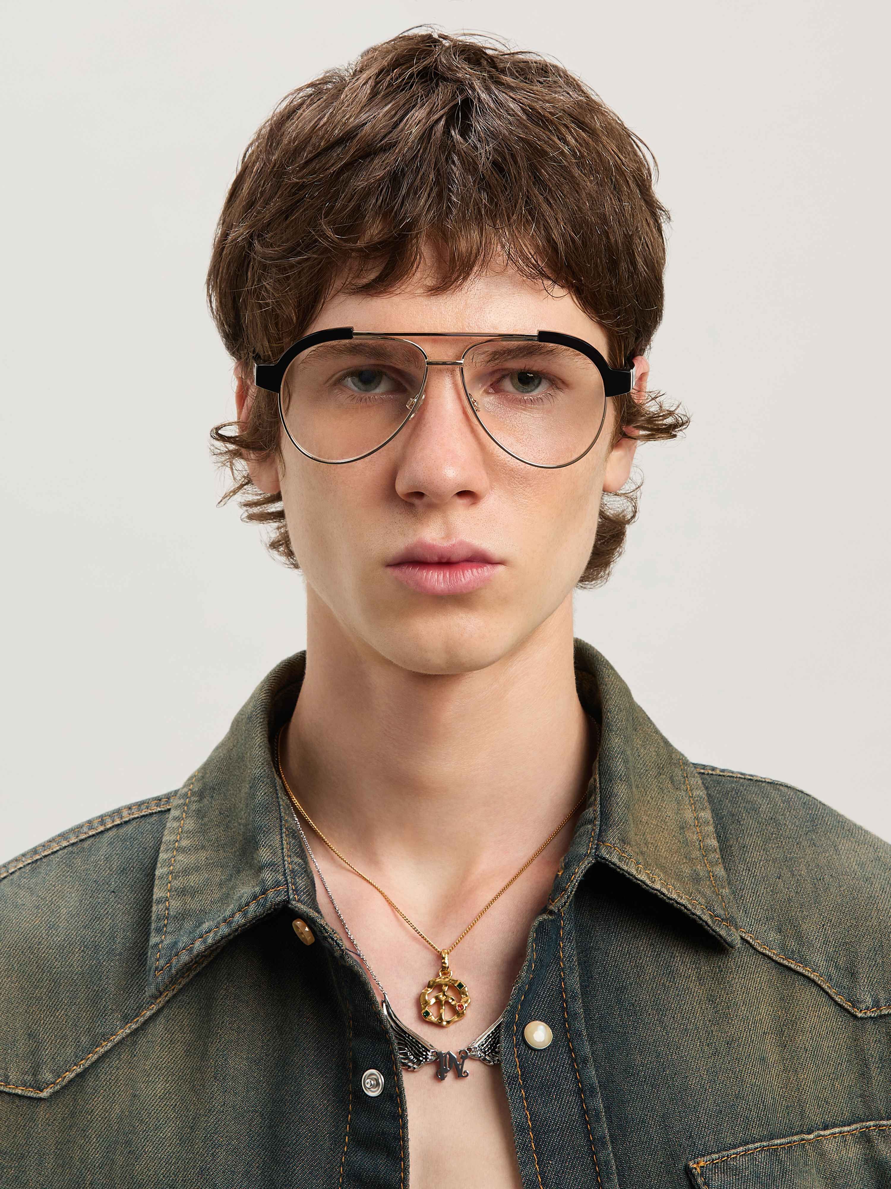 PALM ANGELS  Style 18 eyewear BLACK - NO COLOR PERJ018S25PLA001