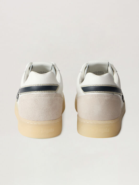 PALM ANGELS Palm Tennis Lea Sneakers WHITE NAVY BLUE PMIA111S26LEA002
