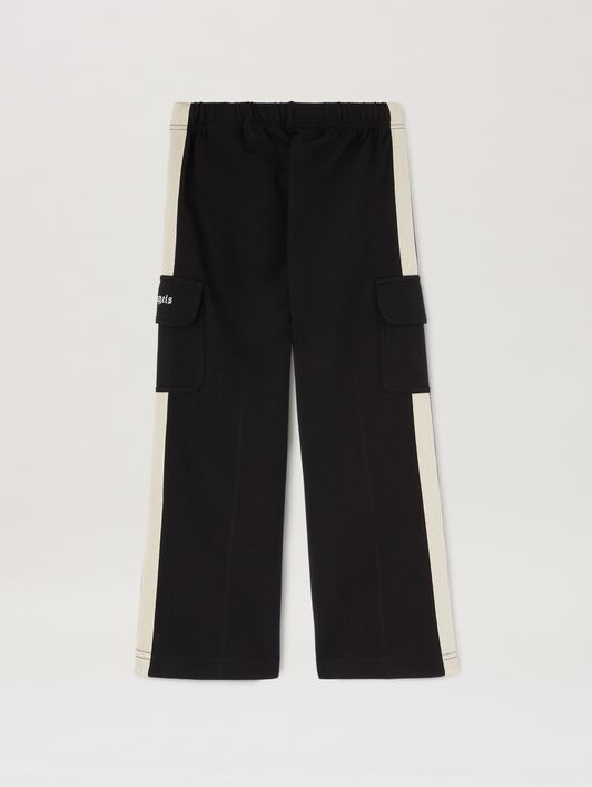 PALM ANGELS  Cargo Track Pants NERO OFF WHITE PBCJ008S25FLE001
