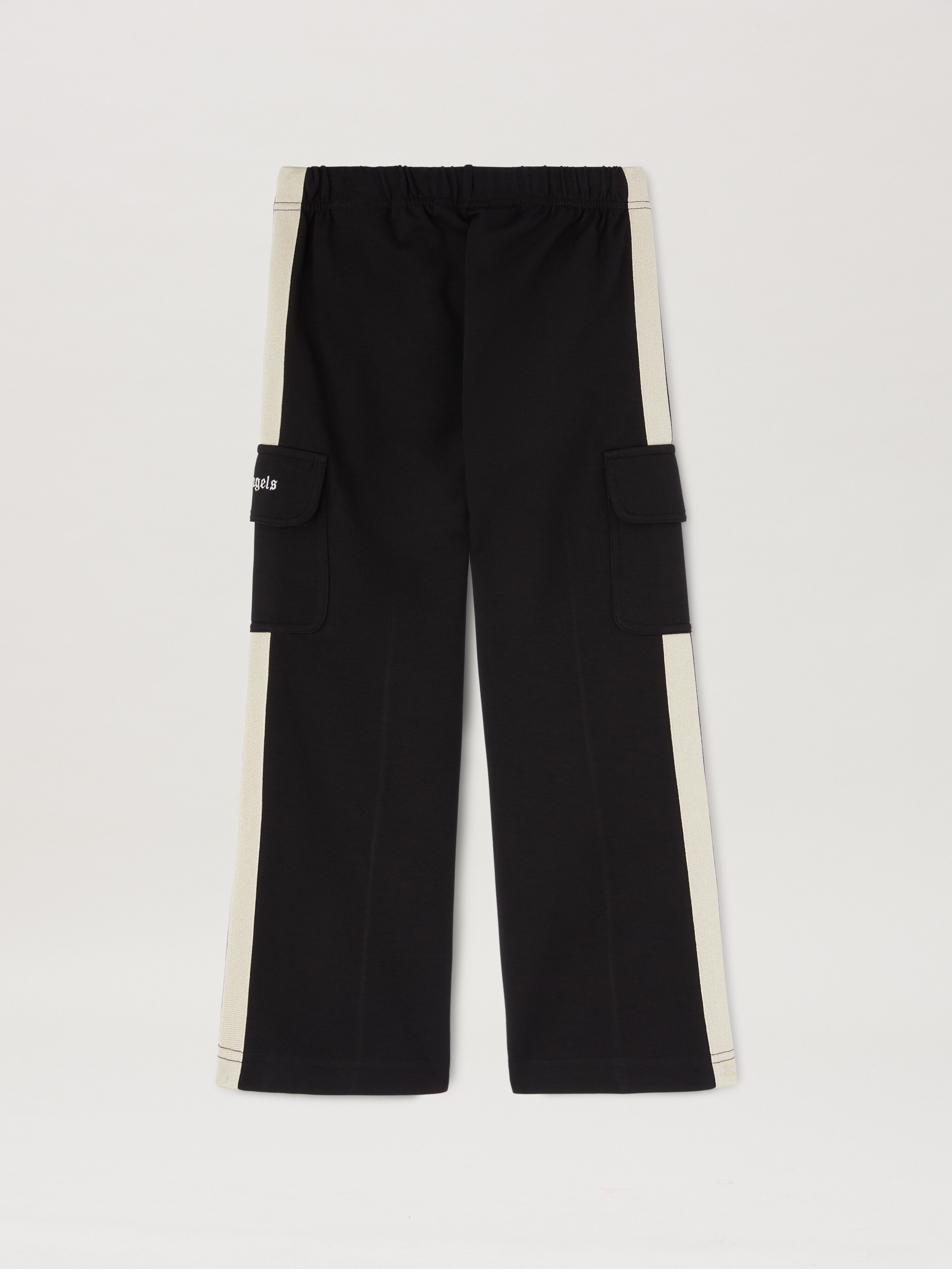 PALM ANGELS  Cargo Track Pants NERO OFF WHITE PBCJ008S25FLE001