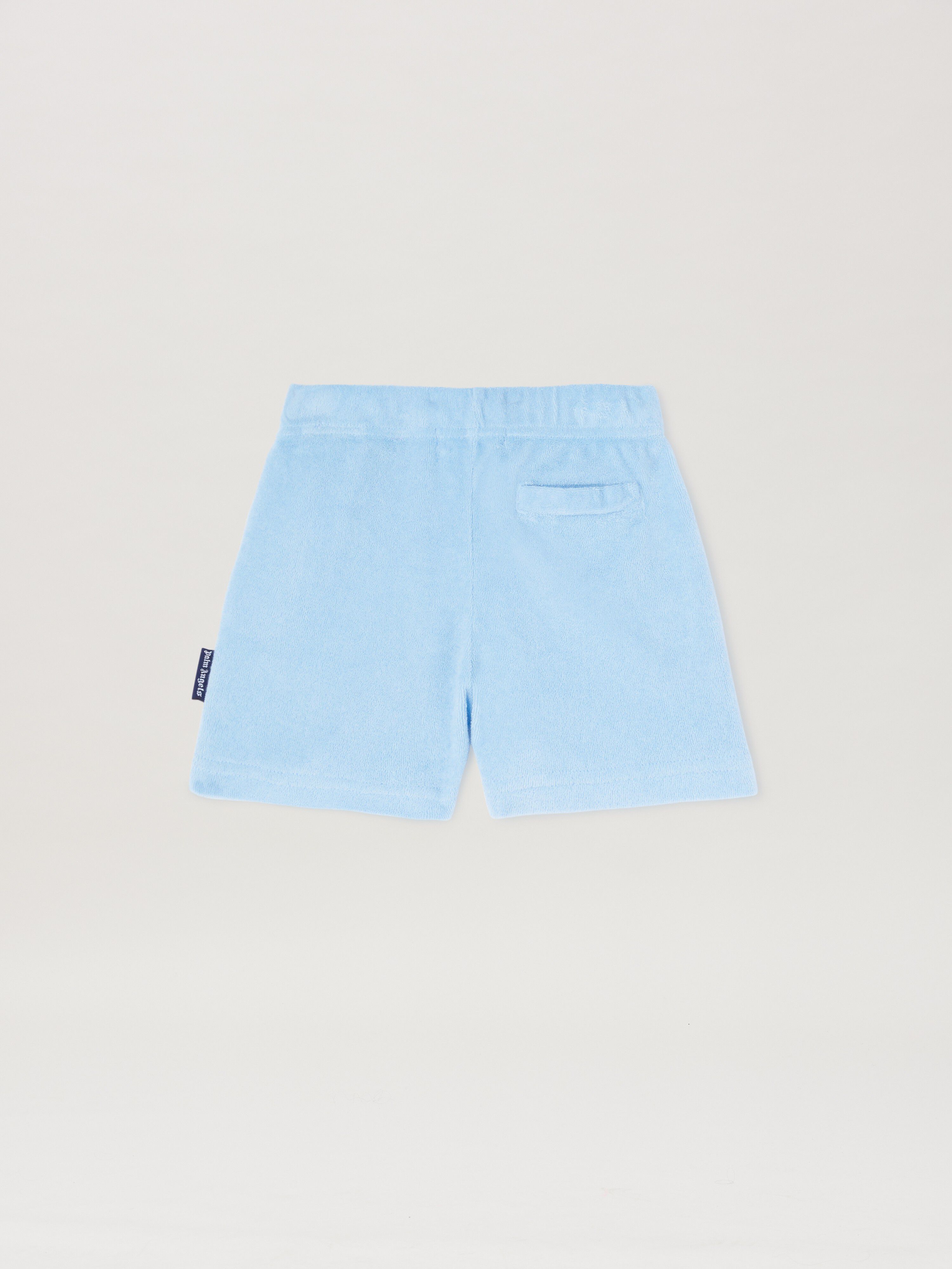 PALM ANGELS  Terry Bear Shorts LIGHT BLUE BROWN PB6X003S25FLE001