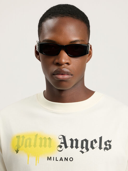 PALM ANGELS Angel Sunglasses SHINY BLACK PA1020100751