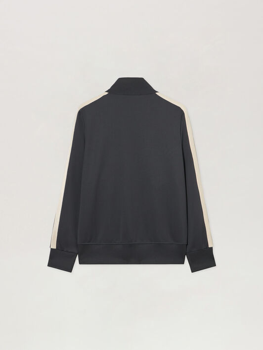 PALM ANGELS Classic Logo Track Jacket DARK GREY OFF WHITE PMBD058S26FAB001