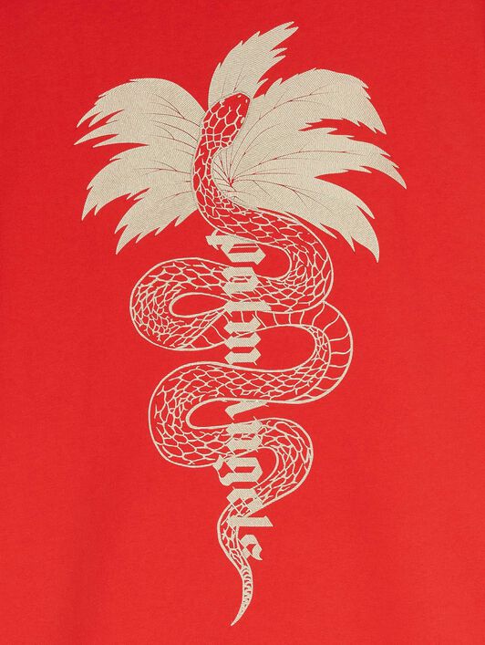 PALM ANGELS  Lunar New Year Crewneck sweatshirt BLACK - OFF WHITE PMBA080G25FLE001