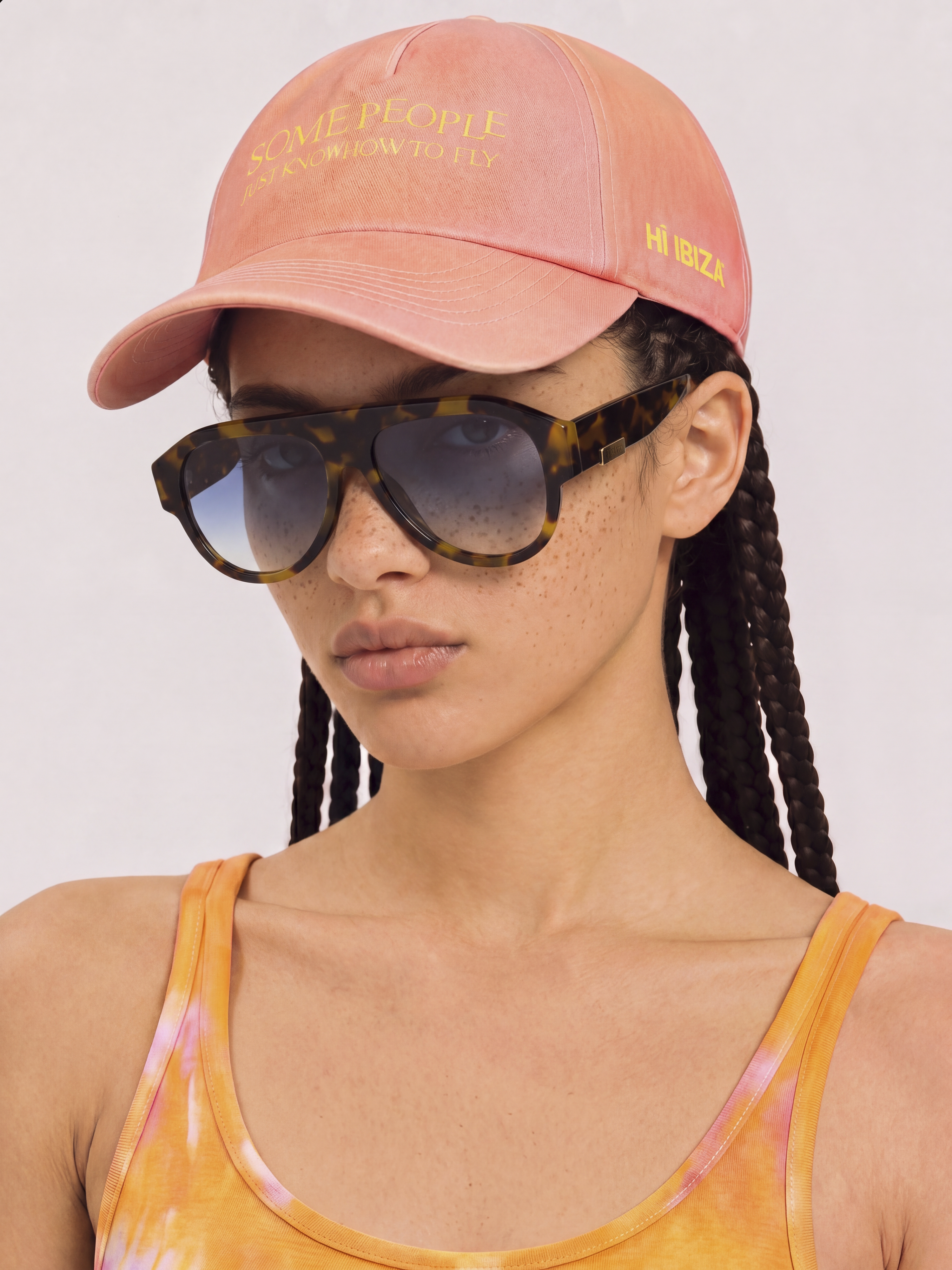 Palm Angels x Hï Ibiza Tie-dye Cap PALM ANGELS Palm Angels x Hï Ibiza Tie-dye Cap ORANGE - YELLOW PAMLB004FB001