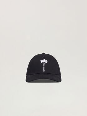 Palm Tree Cap PALM ANGELS Palm Tree Cap BLACK - OFF WHITE PAWLB01W26FB10