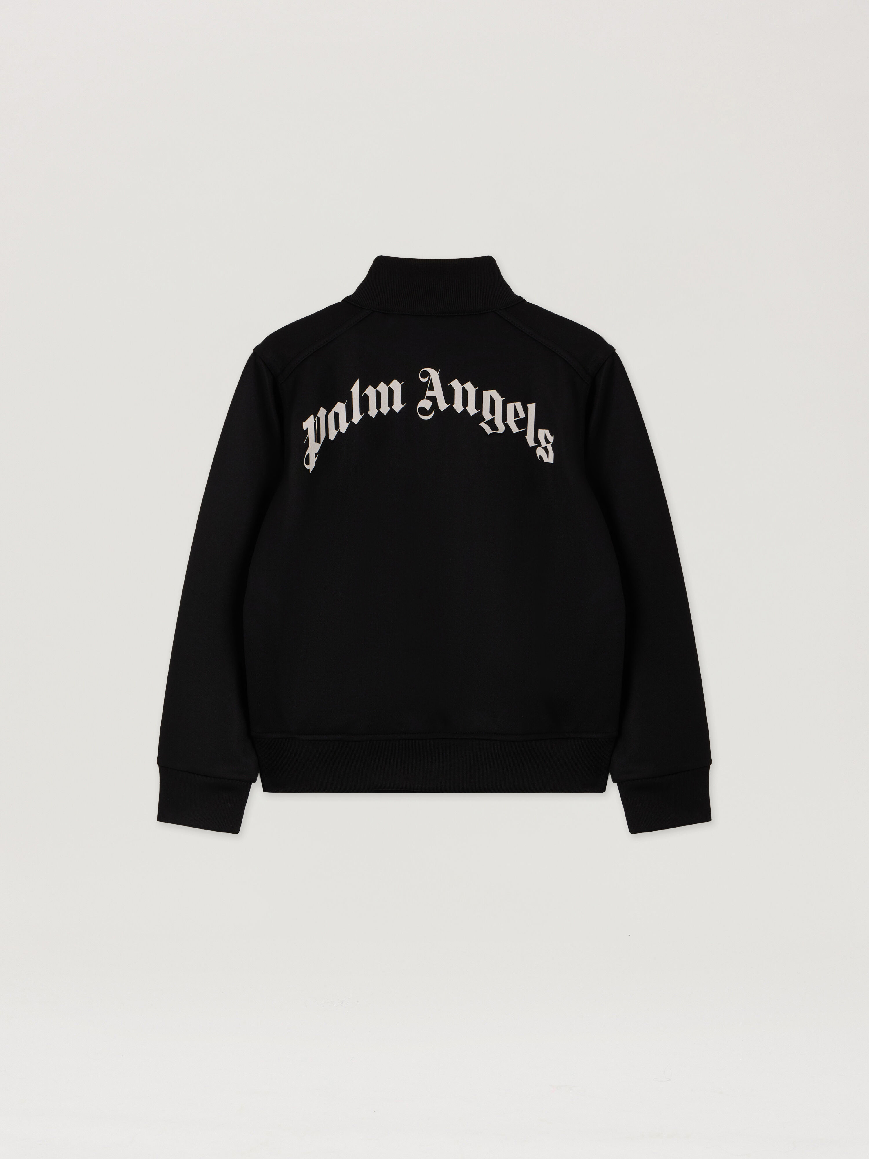 PALM ANGELS Curvedlogo Cut Track Jkt BLACK - OFF WHITE PBBD014F25FAB001