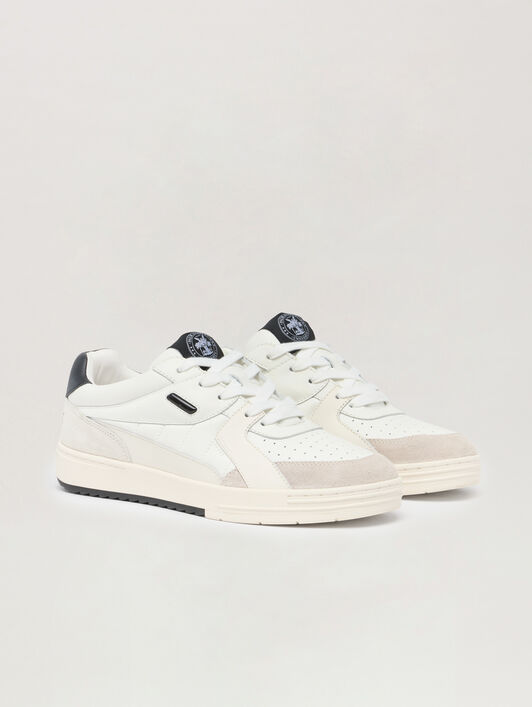 PALM ANGELS University White Sneakers WHITE BLACK PMIA078C99LEA001