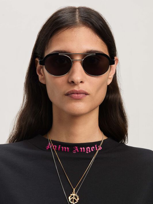 PALM ANGELS  Artesia sunglasses BLACK GUN DARK GREY PERI10CS25PLA001
