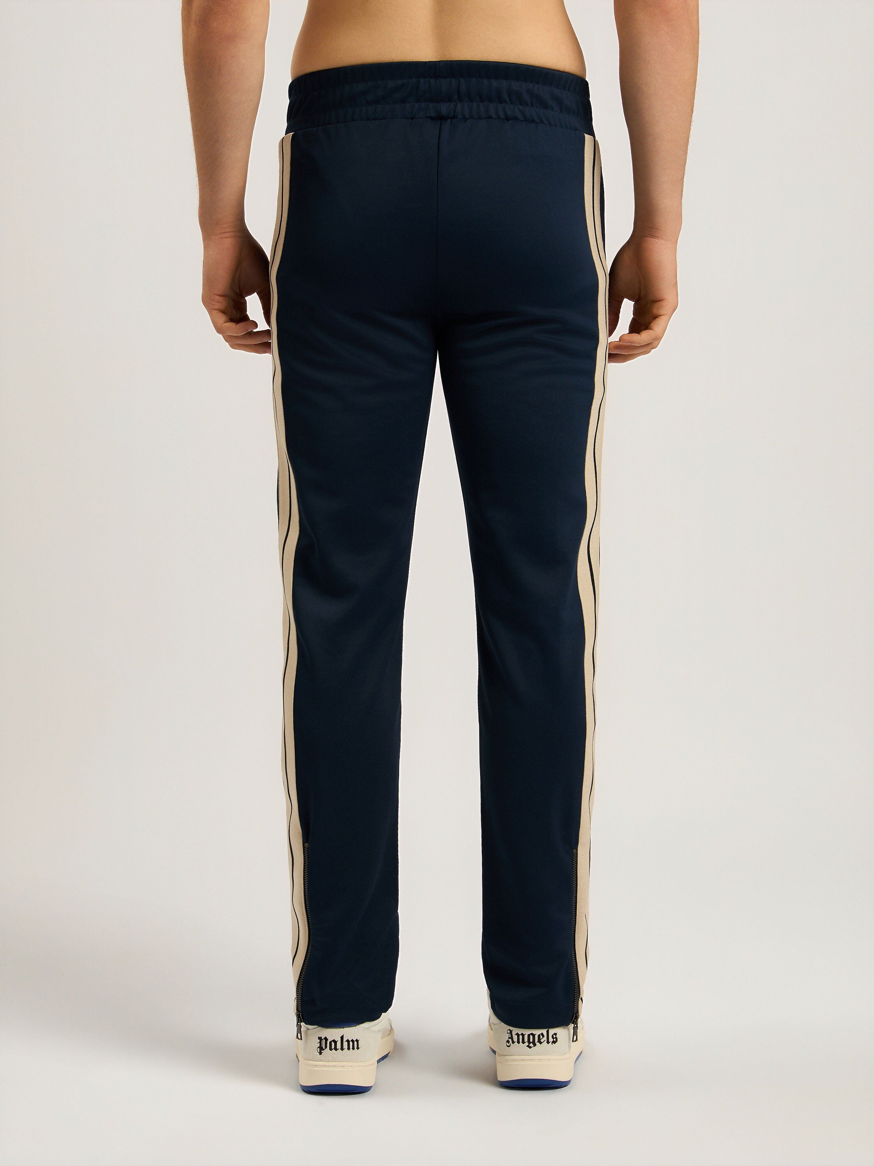 PALM ANGELS Classic Logo Track Pants NAVY BLUE - OFF WHITE PAMCJ02F26FB01