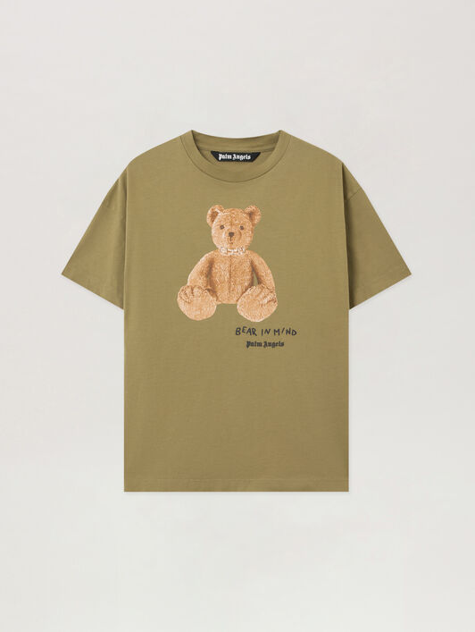 Bear In Mind Regular T-Shirt PALM ANGELS Bear In Mind Regular T-Shirt ARMY GREEN - BROWN PMAA109F25JER00A