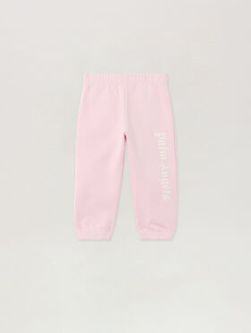PALM ANGELS Overlogo Sweatpants SOFT PINK - OFF WHITE PGXD002F25FLE001