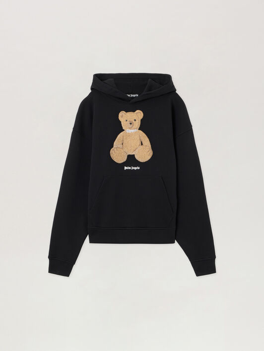PALM ANGELS Bear Hoodie BLACK BROWN PMBB17DS26FLE00C