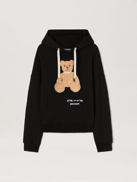 PALM ANGELS  Bear in Mind Hoodie IVORY - BLACK PMBA080S25FLE002