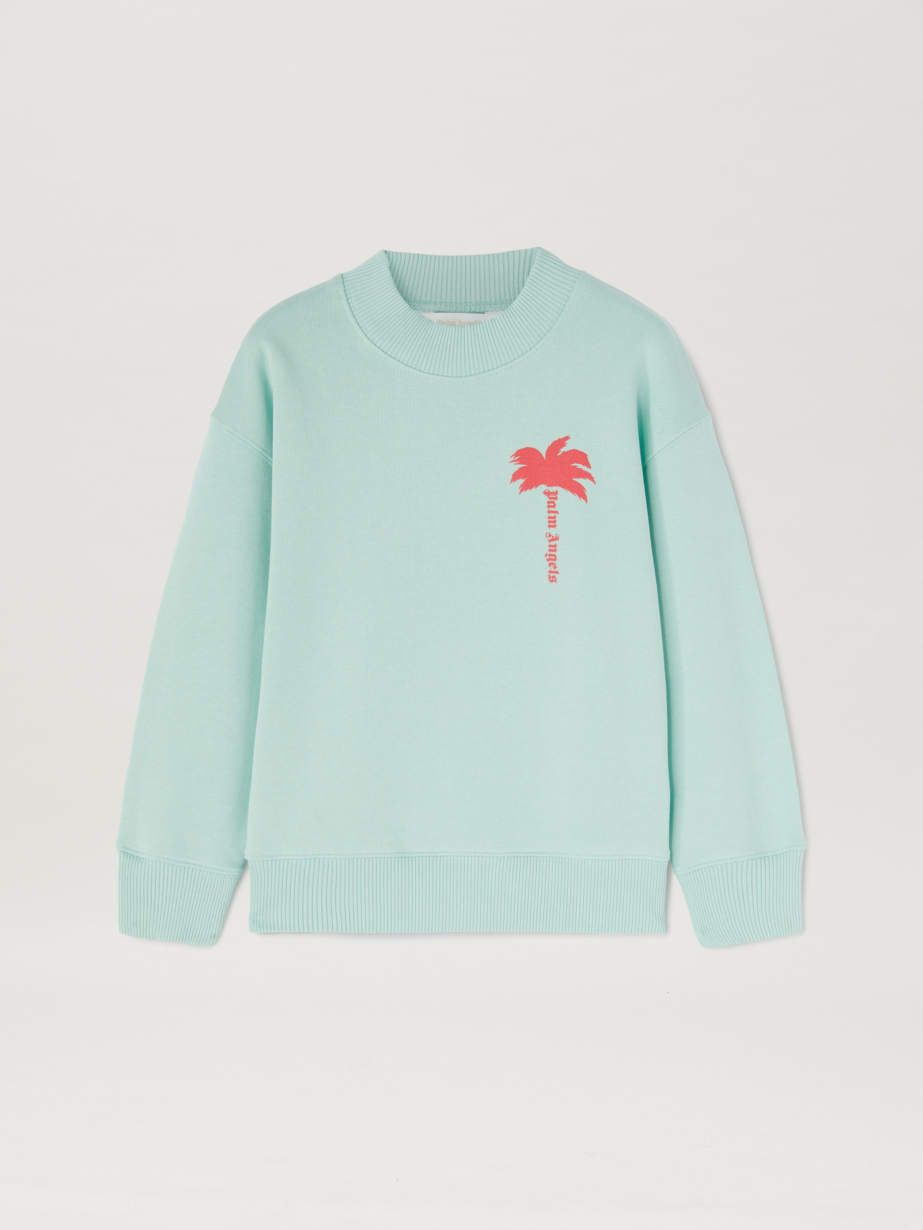 PALM ANGELS  The Palm Sweatshirt MINT CHERRY PGBA013S25FLE001