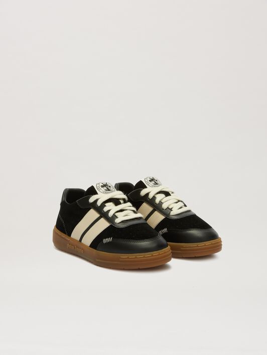 PALM ANGELS  Sneaker mit ikonischem Streifen BLACK - BEIGE PBIA016S25LEA001