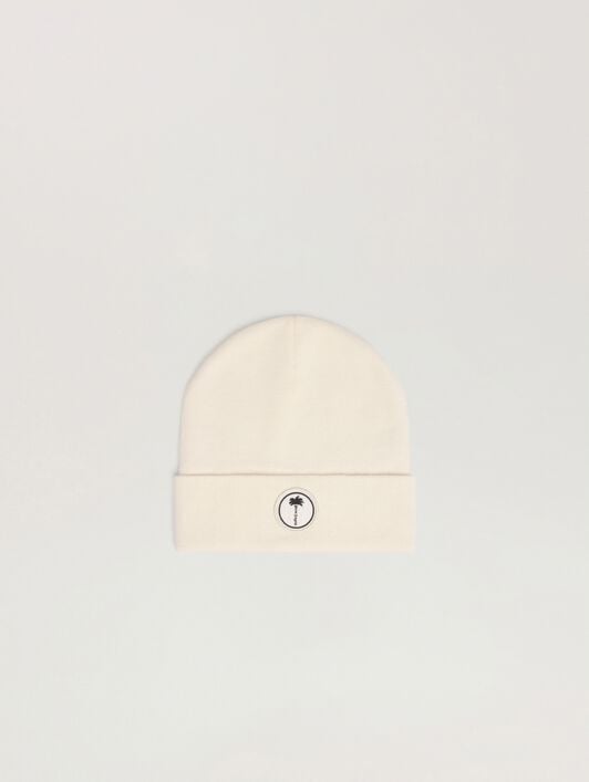 Palm Tree Beanie PALM ANGELS Palm Tree Beanie OFF WHITE - OFF WHITE PAMLC03W26KN08