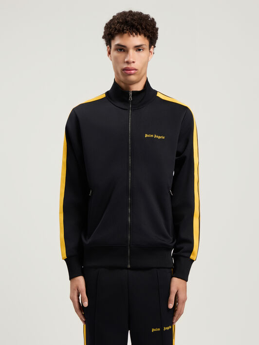 PALM ANGELS Classic Logo Track Jacket BLACK - YELLOW PMBD058F25FAB001