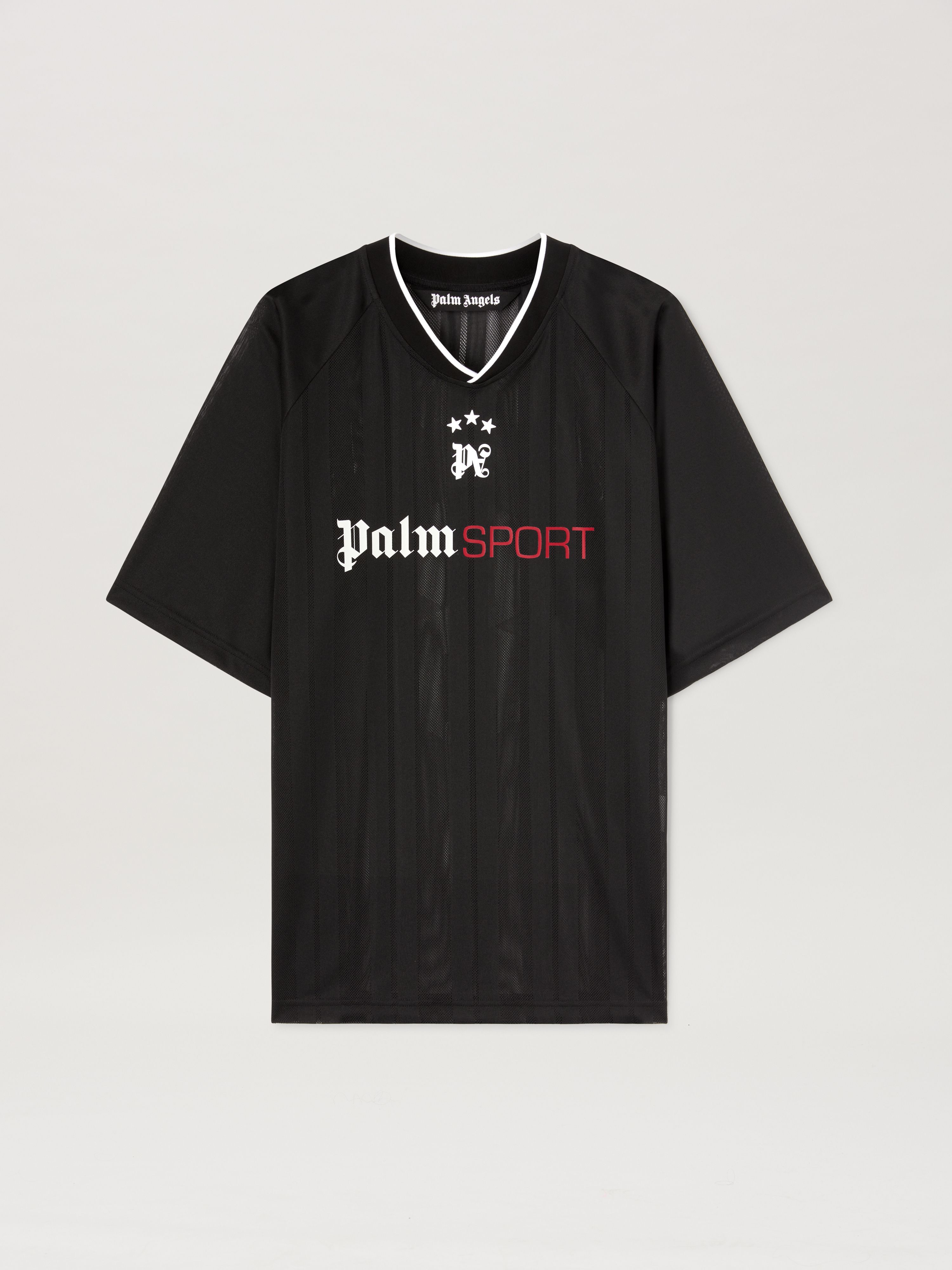 PALM ANGELS  Palm Sport T-shirt NERO - OFF WHITE PMAA104S25FAB001