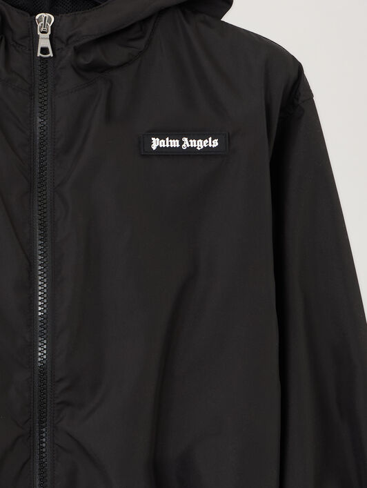 PALM ANGELS Curvedlogo Hoodie Windbraker NERO/BLACK PBEB004S26FAB001