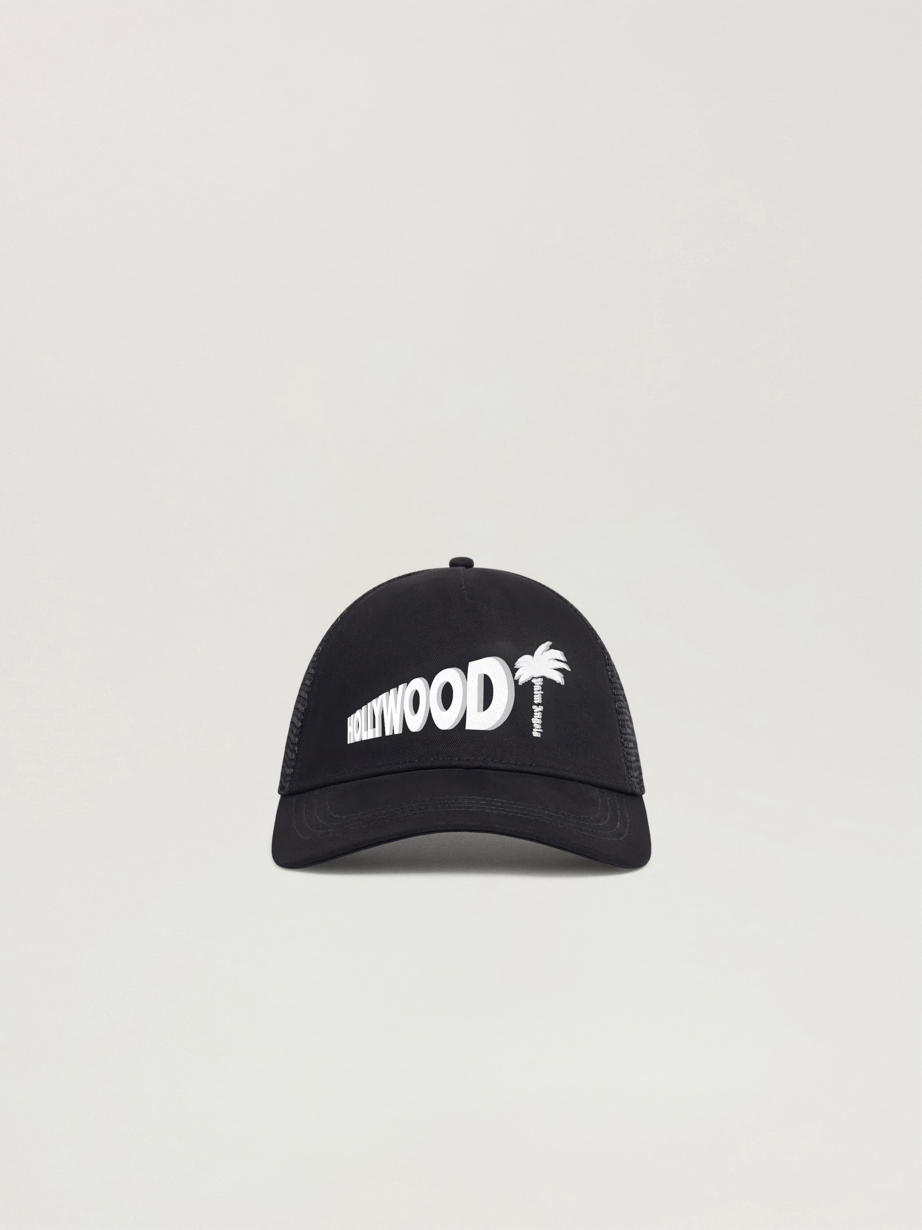 Hollywood Cap PALM ANGELS Hollywood Cap BLACK - OFF WHITE PALMB02W26FB01