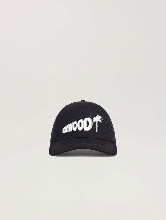 Hollywood Cap PALM ANGELS Hollywood Cap BLACK - OFF WHITE PALMB02W26FB01