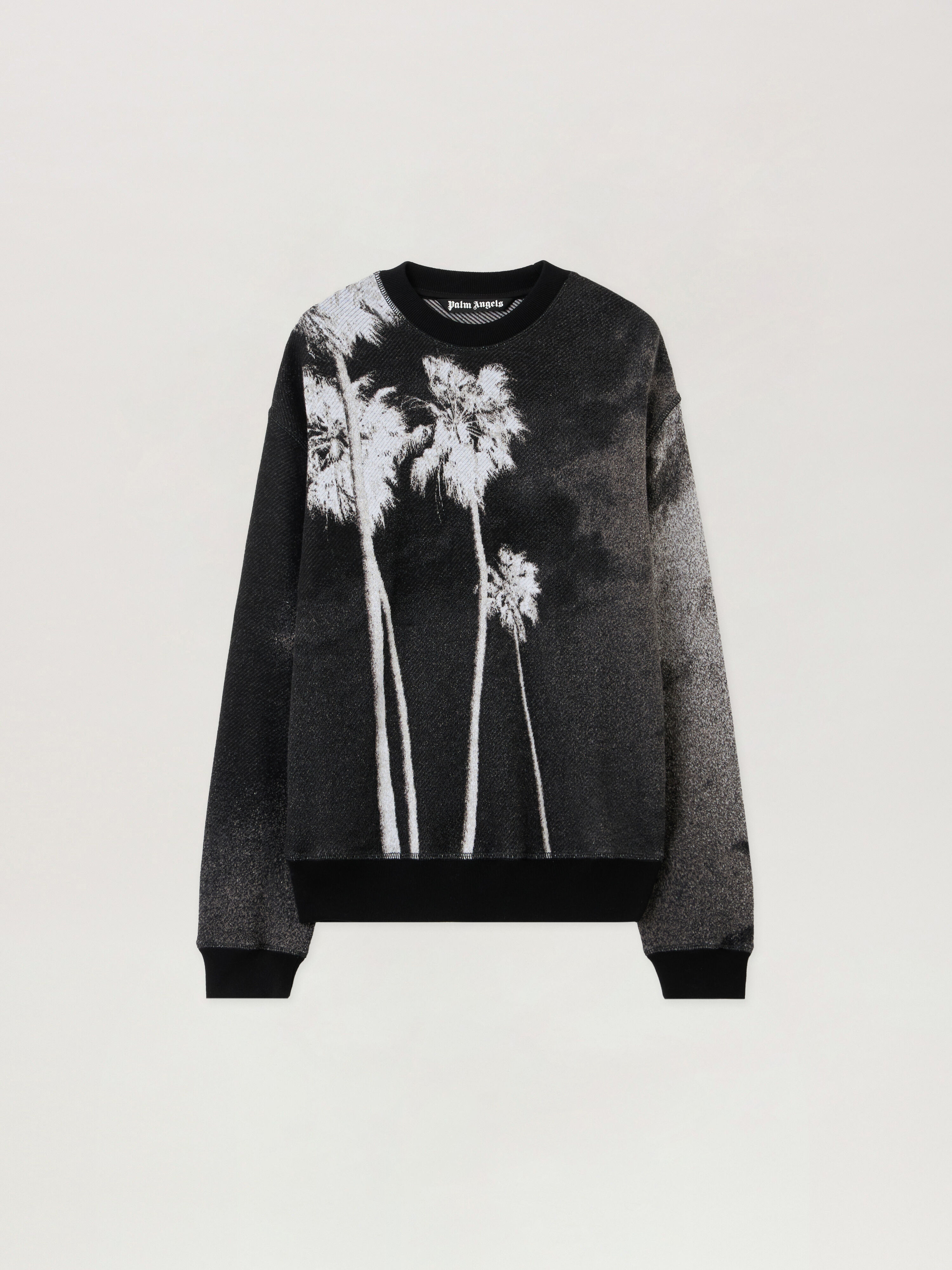 Decoding Palm Culture Sweater PALM ANGELS Decoding Palm Culture Sweater BLACK - WHITE PMHE086F25KNI001