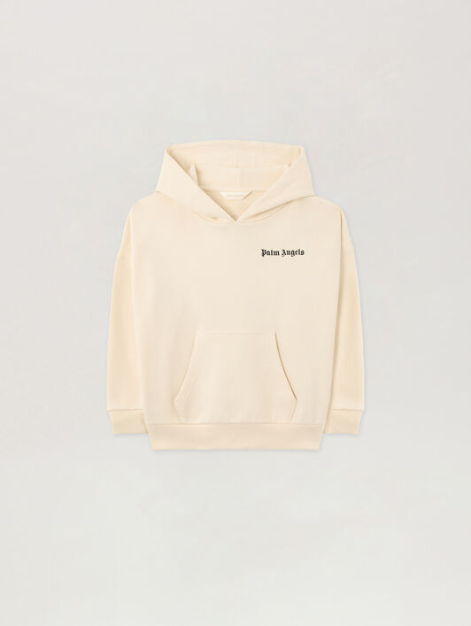 PALM ANGELS Overlogo Oversize Fit Hoodie OFF WHITE PBBB011S26FLE001