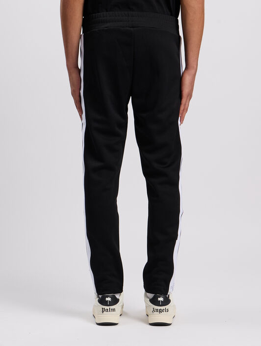 PALM ANGELS Slim Track Pants BLACK WHITE PMCJ005C99FAB002