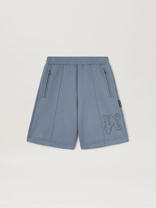 PALM ANGELS  Monogram Neoprene Shorts GREY - GREY PMCI024S25FAB001