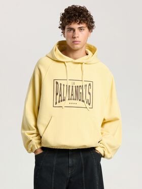 PALM ANGELS Vintage Box Logo Loose Hoodie LIGHT YELLOW - MAUVE PAMBB04F26FL01