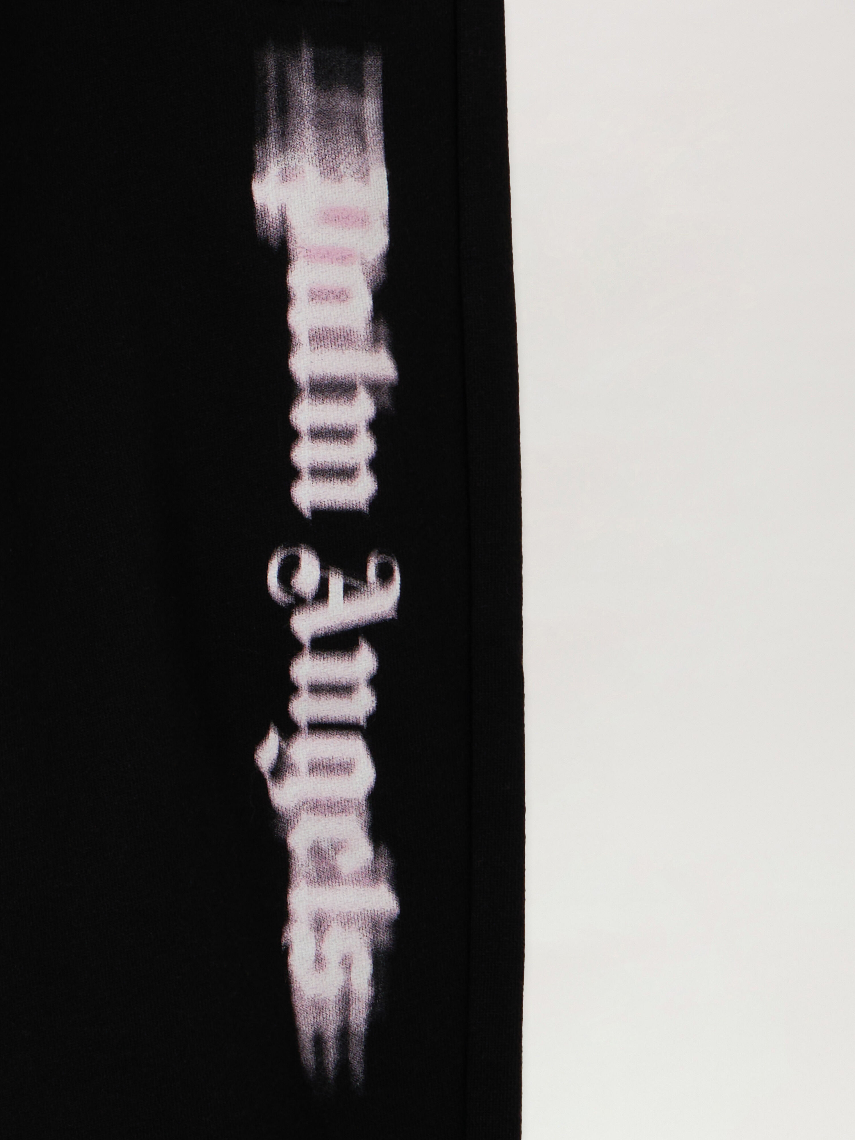 PALM ANGELS Blurred Logo Reg.Sweatpant BLACK - ROSE PINK PGCH008F25FLE001