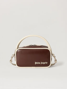 PALM ANGELS Classic Logo Crossbody Bag BROWN - BEIGE PAWNQ01F26FB01