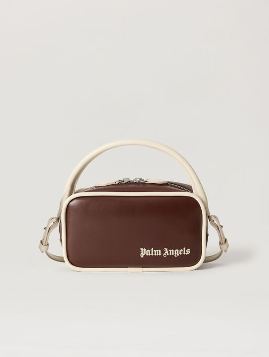 PALM ANGELS Borsa A Tracolla Con Logo Classico BROWN - BEIGE PAWNQ01F26FB01
