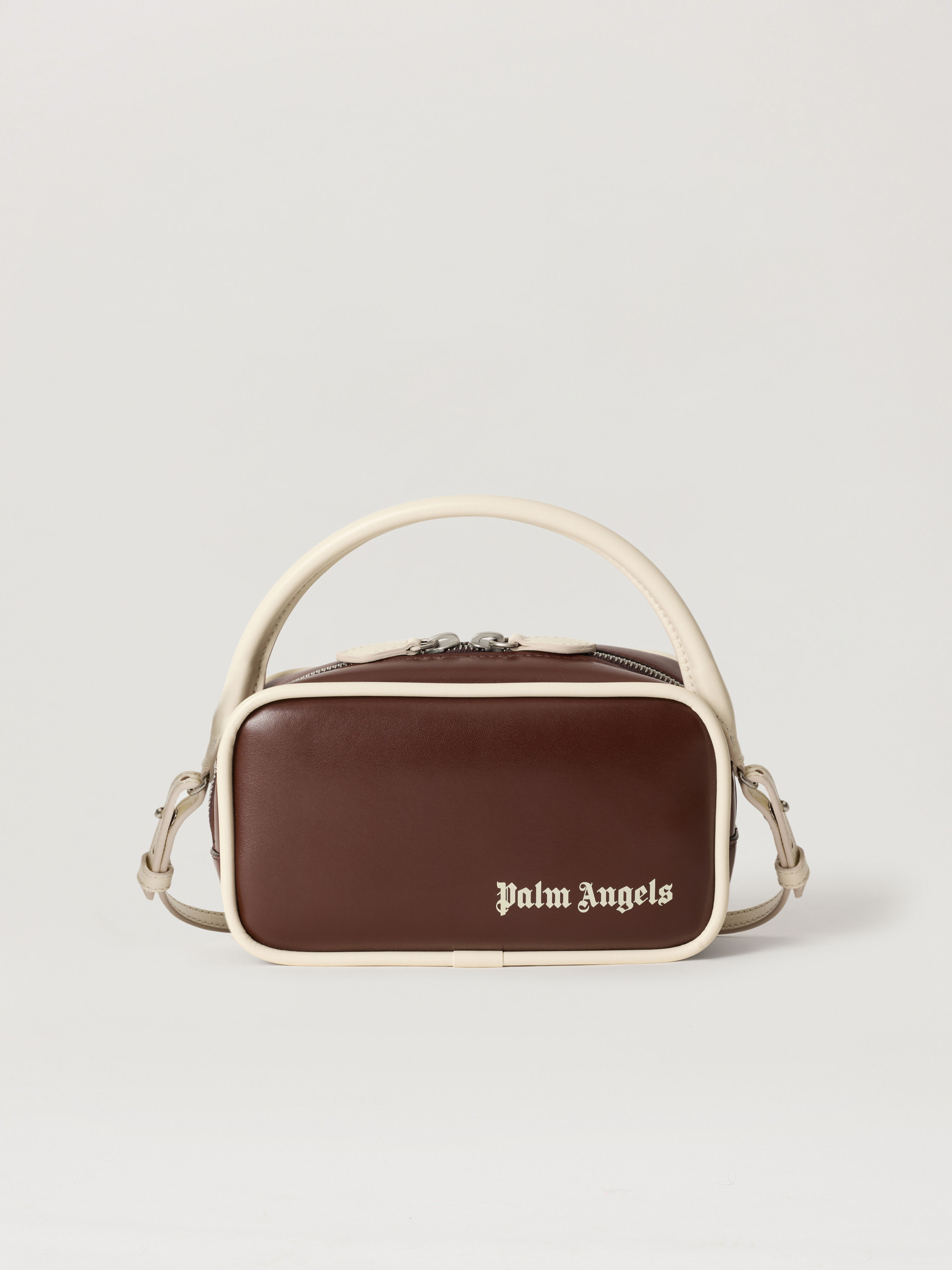 PALM ANGELS Borsa A Tracolla Con Logo Classico BROWN - BEIGE PAWNQ01F26FB01