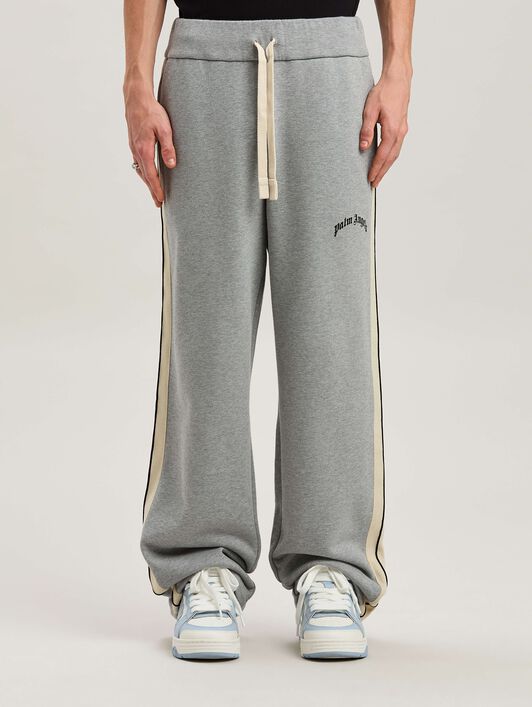 PALM ANGELS  Sweathose mit ikonischem Streifen GREY MELANGE - BLACK PMCH02BS25FLE001